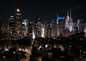 City Architecture - A breathtaking aerial view of New York City's il #12404927