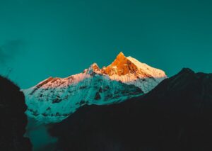 Mountain Landscapes - Breathtaking view of snow-capped Annapurna peaks #13041045
