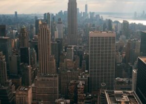 City Architecture - Breathtaking view of New York City skyline featu #15565076