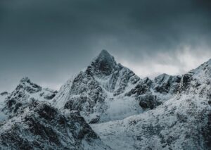 Mountain Landscapes - Stunning view of snow-covered rugged mountains u #19779591