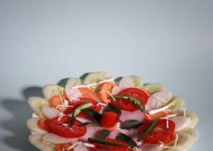 Food Aesthetics - A vibrant plate of assorted fresh vegetables arr #21751219