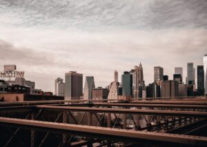 City Architecture - Urban skyline of New York City with bridges and #28638640