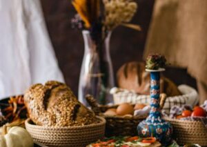 Food Aesthetics - A rustic display of breads, cherry tomatoes, and #30891293
