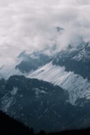 Mountain Landscapes - Scenic view of a snow-capped mountain range shro #34720267